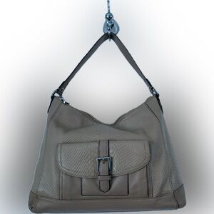 Coach Python Embossed Charlie Hobo Shoulder Bag